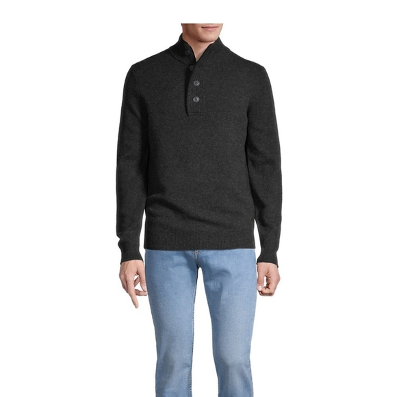 Barbour Other - Barbour Elbow Patch Half Button Lambswool Sweater